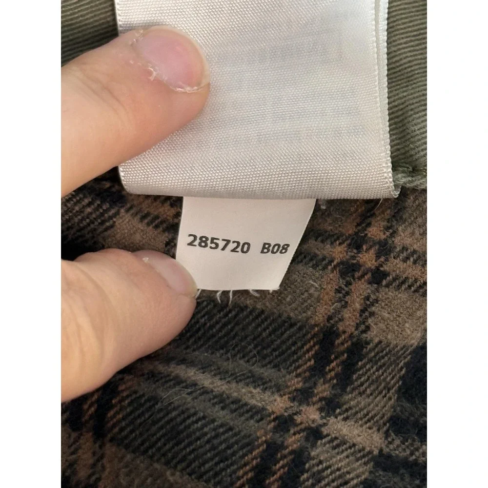 Carhartt Pants Mens 34x32 Green Relaxed Fit Flannel Lined Carpenter Workwear